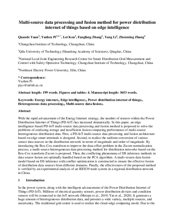 (PDF) Multi-source data processing and fusion method for power ...
