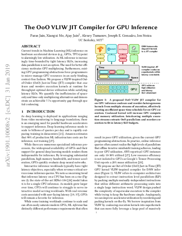 (PDF) The OoO VLIW JIT Compiler for GPU Inference
