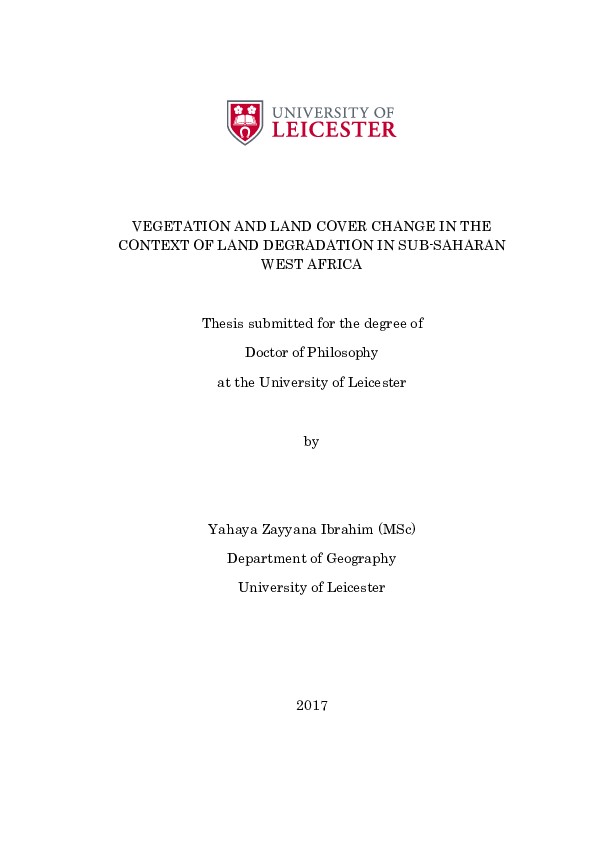 (PDF) Vegetation and Land Cover Change in the Context of Land ...