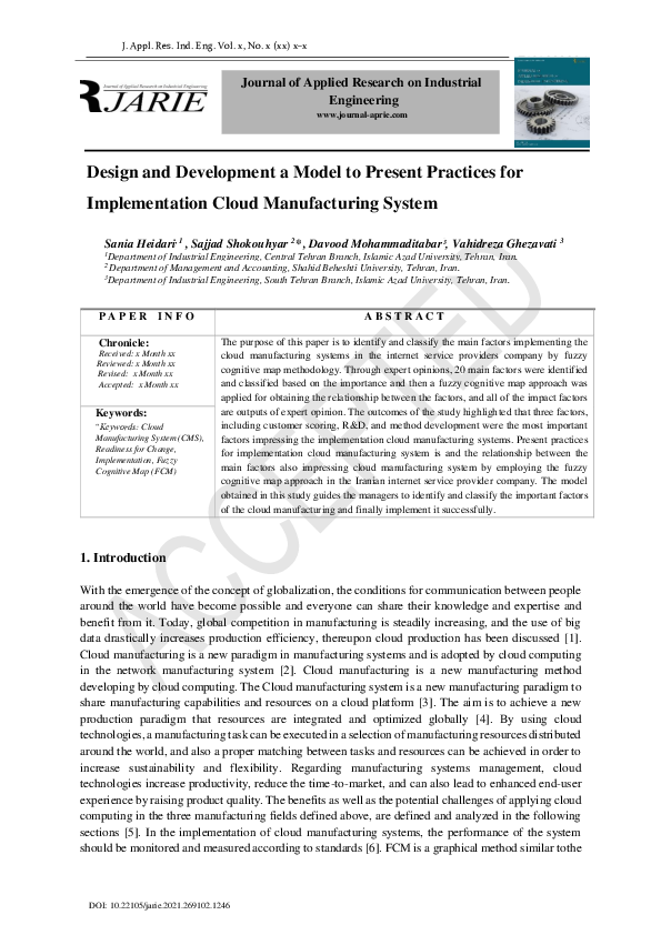 (PDF) Design and Development a Model to Present Practices for ...