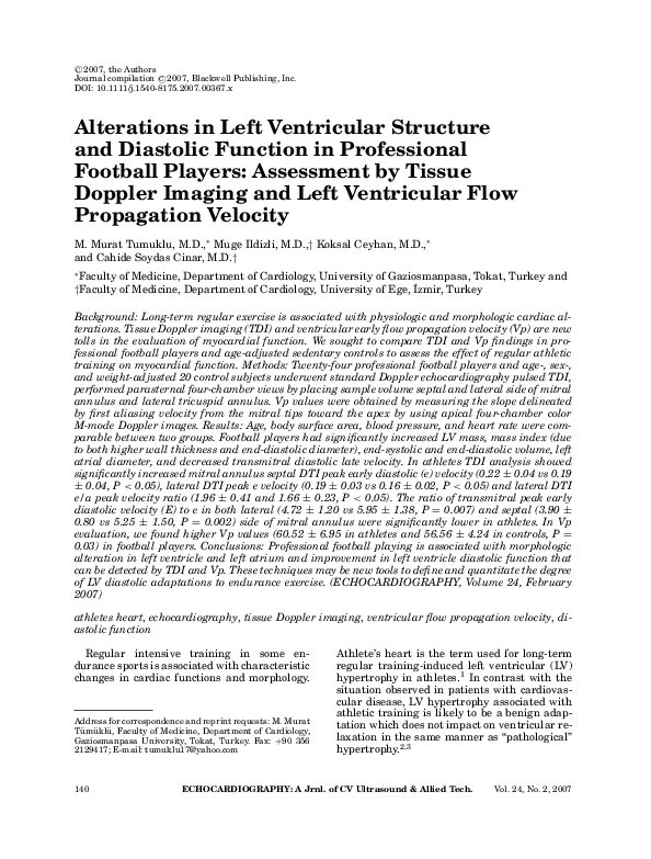 (PDF) Alterations in Left Ventricular Structure and Diastolic Function ...