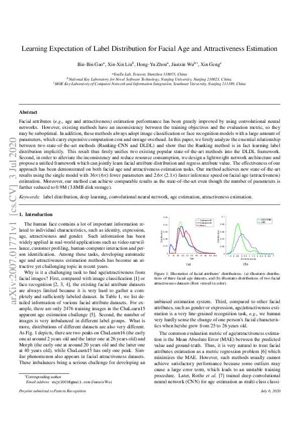 (PDF) Learning Expectation of Label Distribution for Facial Age and ...