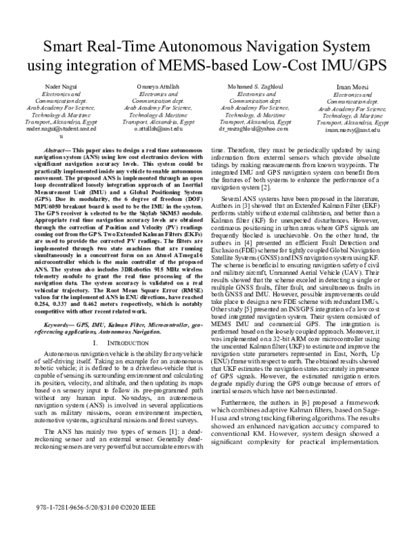 (PDF) Smart Real-Time Autonomous Navigation System using integration of ...
