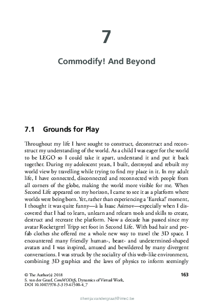 (PDF) Commodify and beyond