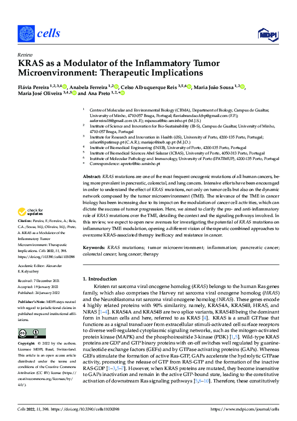 (PDF) KRAS as a Modulator of the Inflammatory Tumor Microenvironment ...