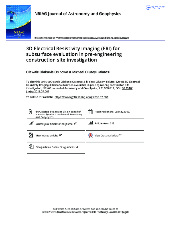 (PDF) 3D Electrical Resistivity Imaging (ERI) for subsurface evaluation ...
