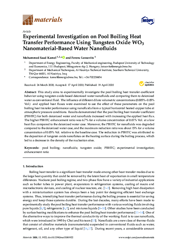(PDF) Experimental investigation on pool boiling heat transfer of ZnO ...