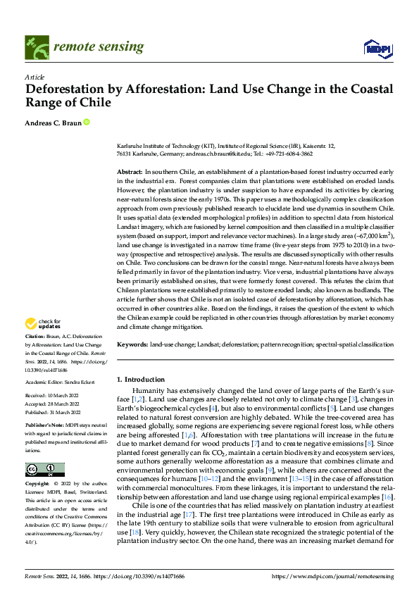 (PDF) Deforestation by Afforestation: Land Use Change in the Coastal ...