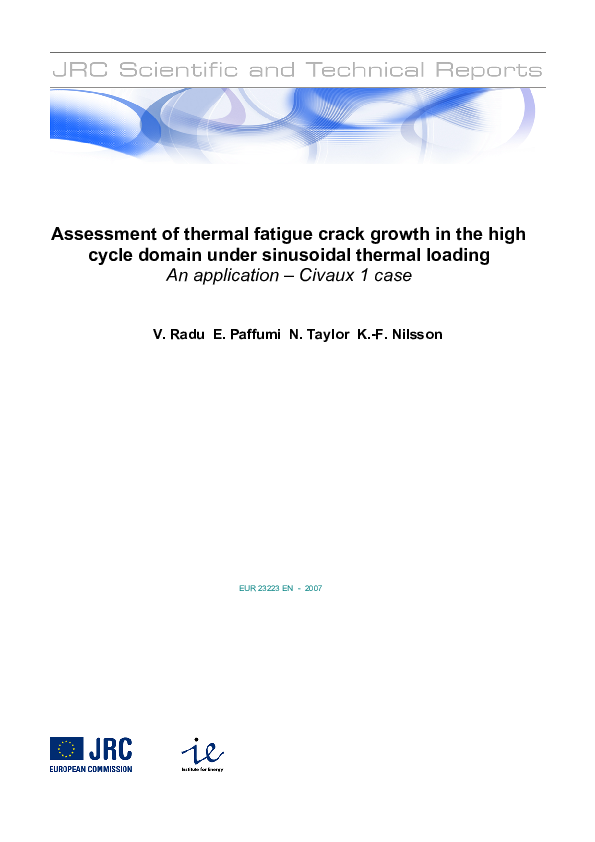 (PDF) A study on fatigue crack growth in the high cycle domain assuming ...