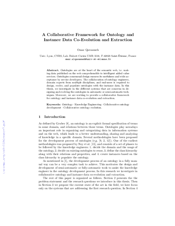 (PDF) A Collaborative Framework for Ontology and Instance Data Co ...