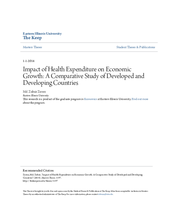 (PDF) Impact of Health Expenditure on Economic Growth: A Comparative ...
