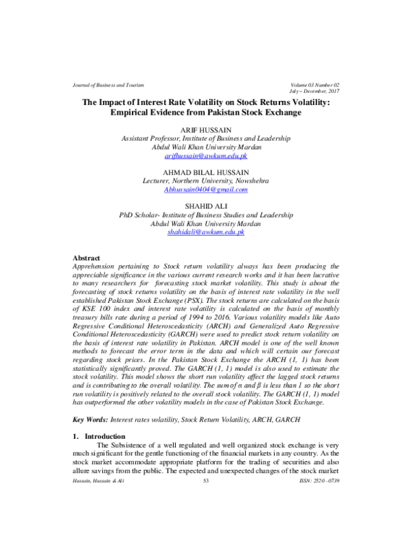 (PDF) The Impact of Interest Rate Volatility on Stock Returns ...