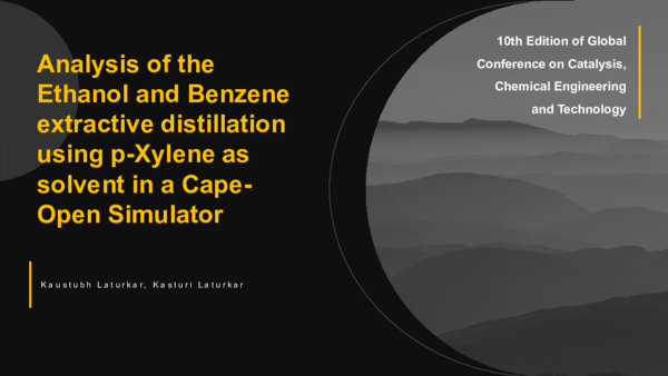 (PDF) Analysis of the Ethanol and Benzene extractive distillation using ...