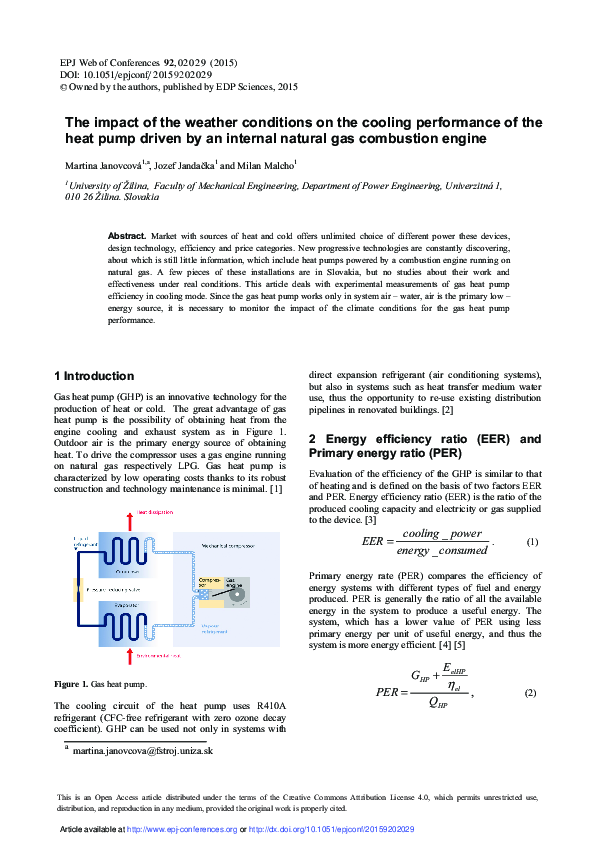 (PDF) The impact of the weather conditions on the cooling performance ...
