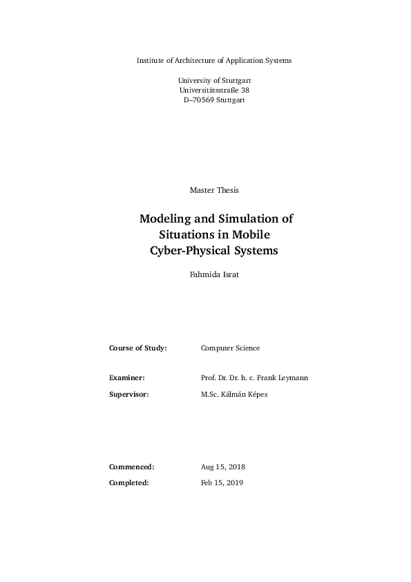 (PDF) Modeling and simulation of situations in mobile cyber-physical ...