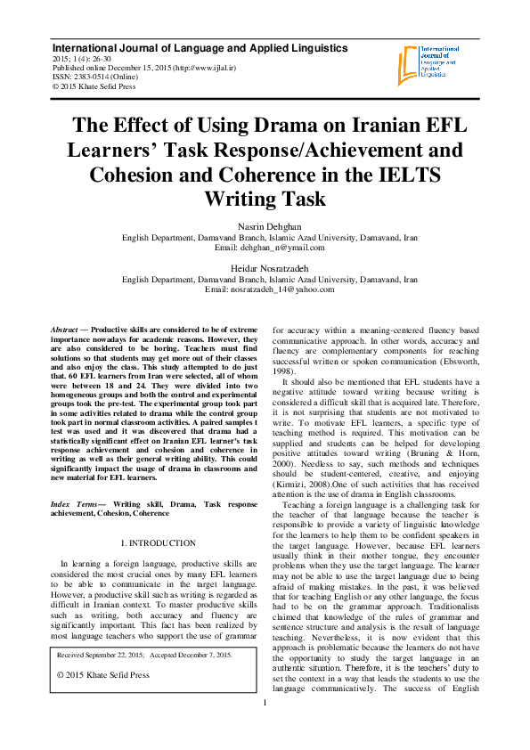(PDF) International Journal of Language and Applied Linguistics The ...