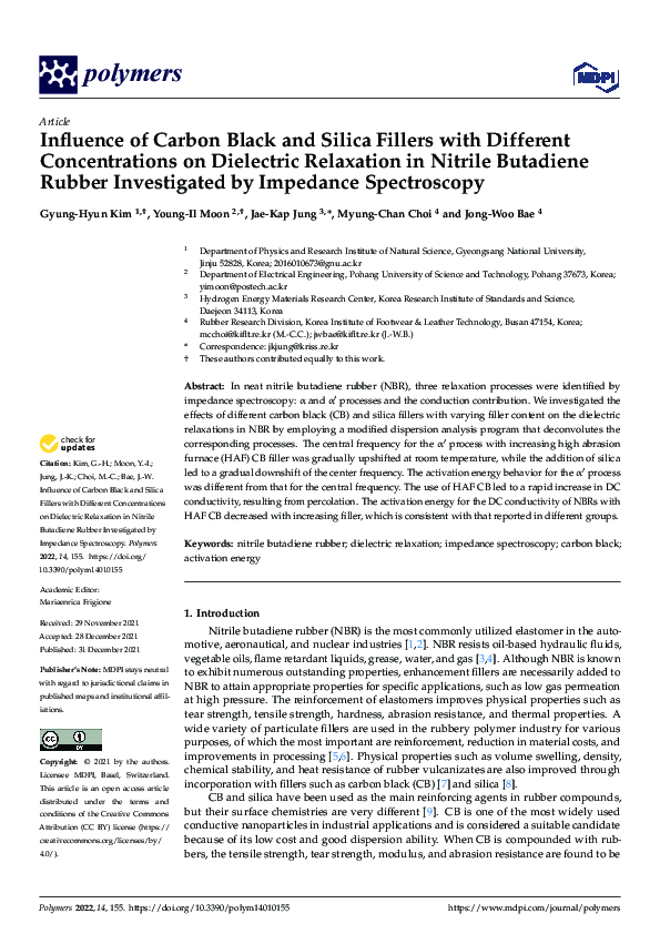 (PDF) Influence of Carbon Black and Silica Fillers with Different ...