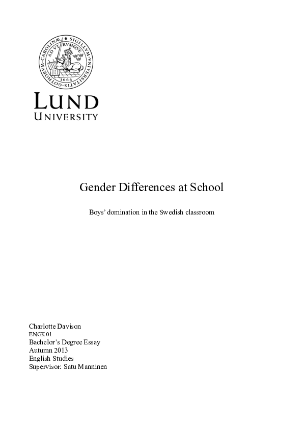  pdf gender differences in the classroom