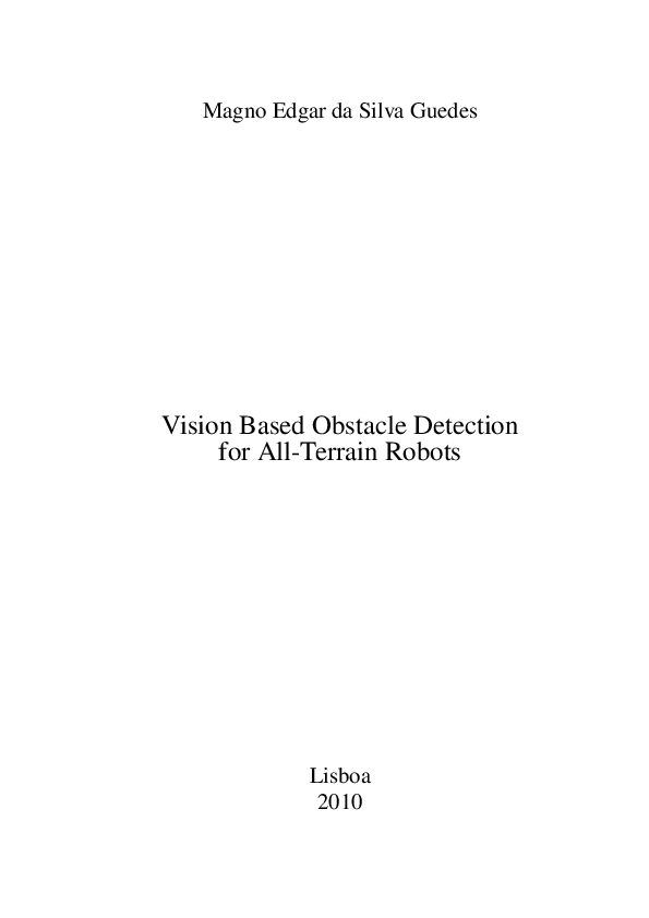 (PDF) Vision based obstacle detection for all-terrain robots