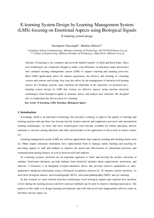 (PDF) E-learning System Design by Learning Management System ( LMS ...