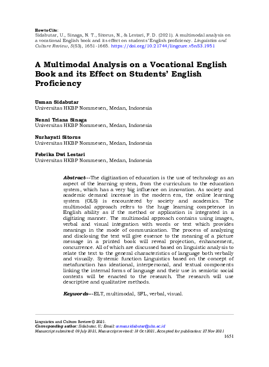 (PDF) multimodal analysis on a vocational English book and its effect ...