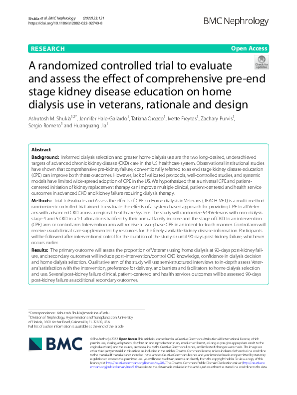 (PDF) A Randomized Controlled Trial to Evaluate and Assess the Effect ...