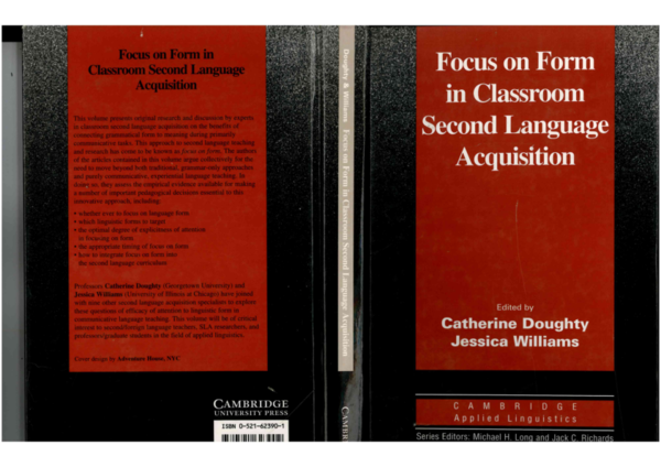  PDF 1998 Focus On Form Theory Research And Practice Peter 