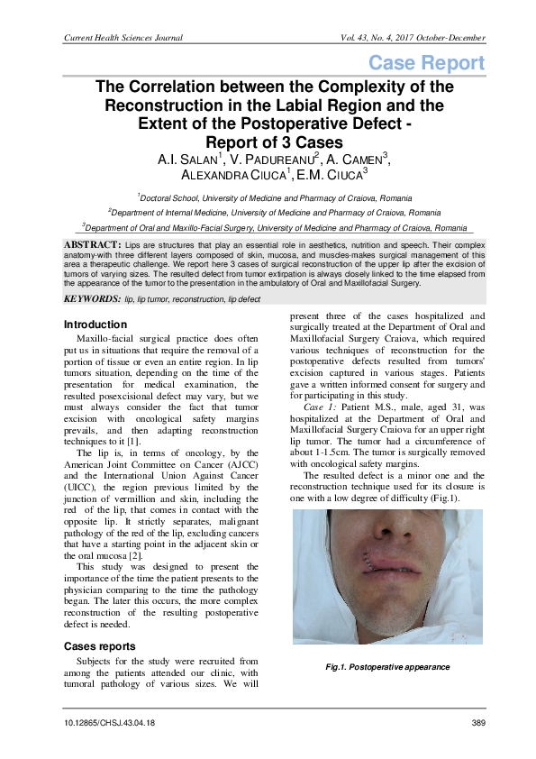 (PDF) The Correlation between the Complexity of the Reconstruction in ...