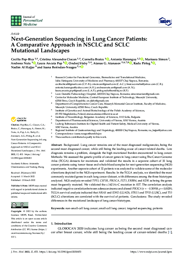 (PDF) Next-Generation Sequencing in Lung Cancer Patients: A Comparative ...