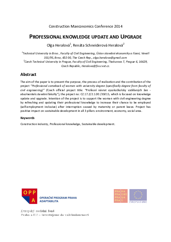 (PDF) Professional Knowledge Update and Upgrade