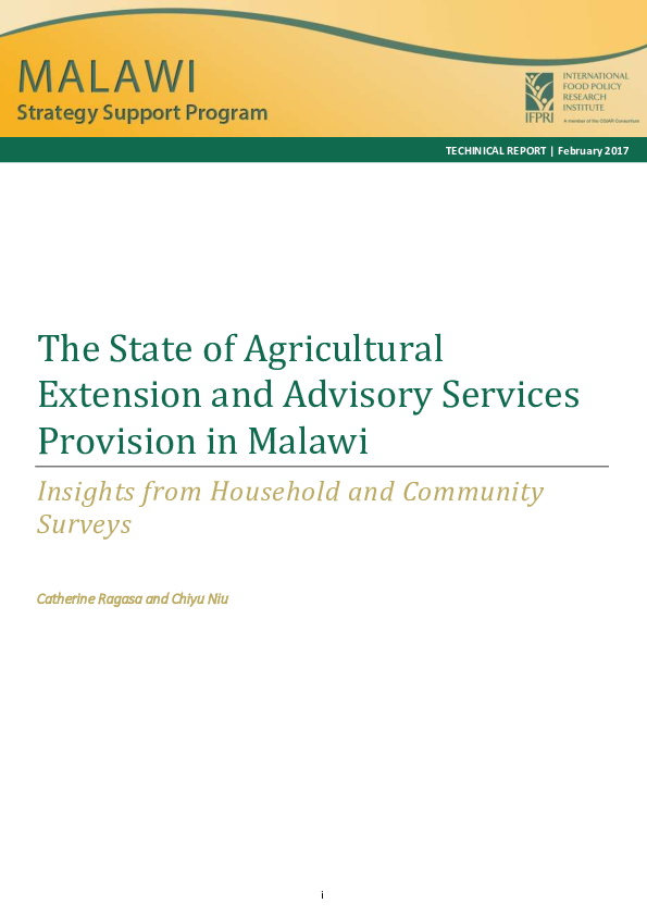 (PDF) The state of agricultural extension and advisory services ...