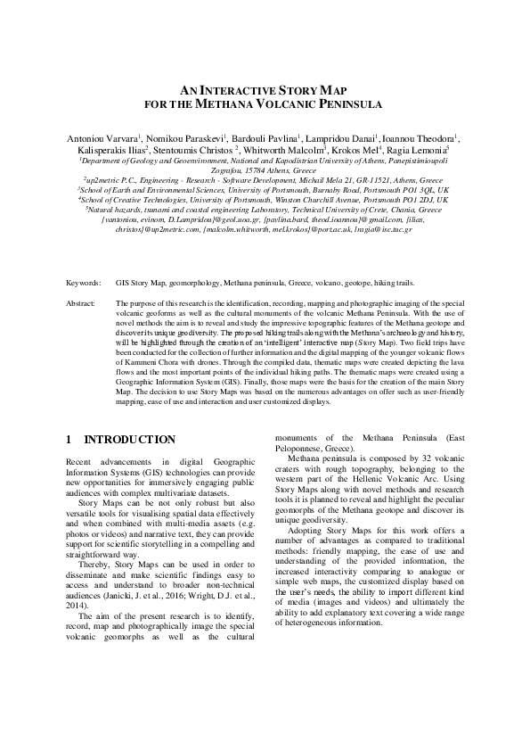 (PDF) An Interactive Story Map for the Methana Volcanic Peninsula