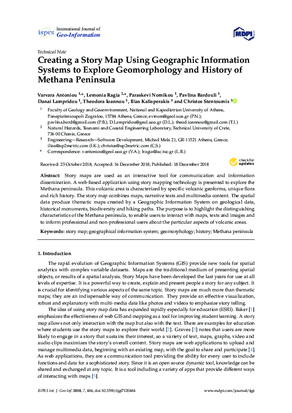 (PDF) Creating a Story Map Using Geographic Information Systems to ...