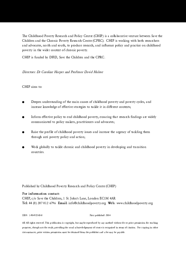 (PDF) Childhood Poverty in Rajasthan A review of literature