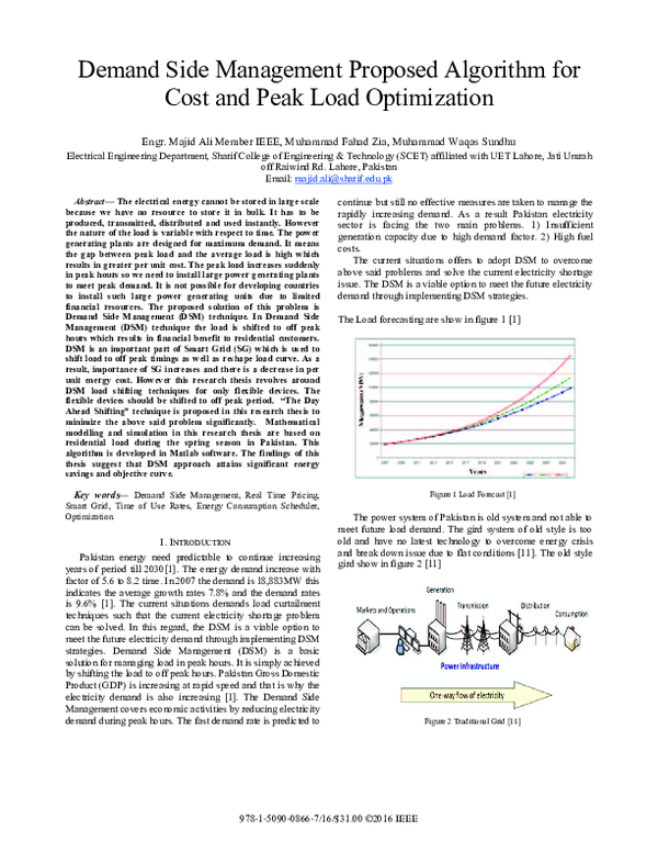 (PDF) Demand Side Management Proposed Algorithm for Cost and Peak Load ...