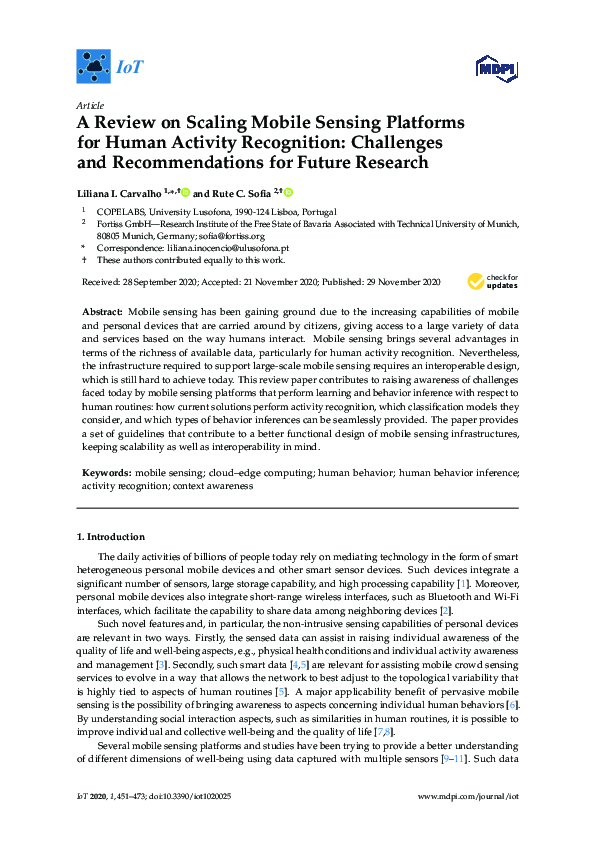 (PDF) A Review on Scaling Mobile Sensing Platforms for Human Activity ...