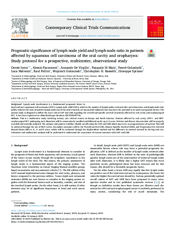 (PDF) Prognostic significance of lymph node yield and lymph node ratio ...