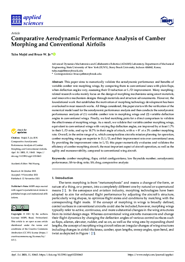 (PDF) Comparative Aerodynamic Performance Analysis of Camber Morphing ...