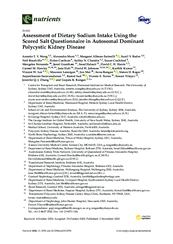 (PDF) Assessment of Dietary Sodium Intake Using the Scored Salt ...