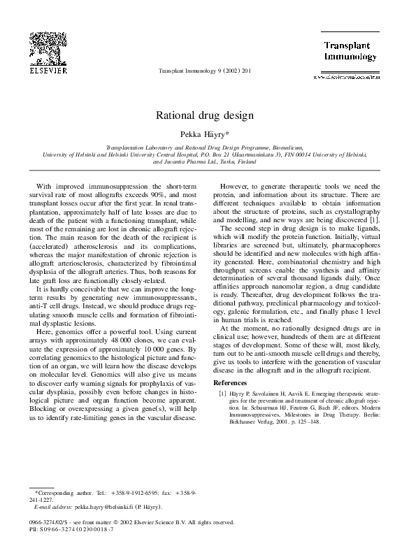 (PDF) Rational drug design