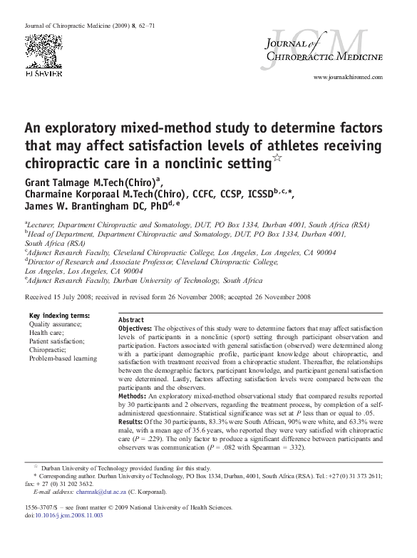 (PDF) An exploratory mixed-method study to determine factors that may ...