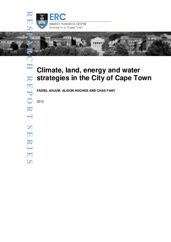 (PDF) Climate, Land, Energy and Water Strategies in the City of Cape Town