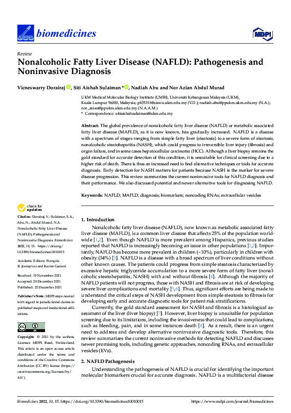 (PDF) Nonalcoholic Fatty Liver Disease (NAFLD): Pathogenesis and ...