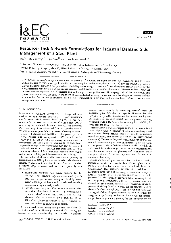 (PDF) Resource–Task Network Formulations for Industrial Demand Side ...