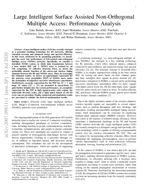 (PDF) Large Intelligent Surface Assisted Non-Orthogonal Multiple Access ...