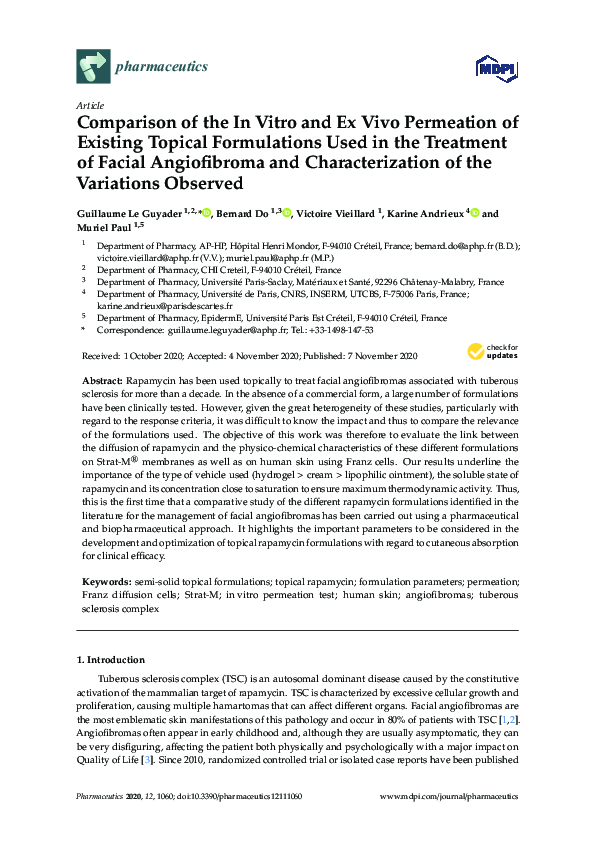 (PDF) Comparison of the In Vitro and Ex Vivo Permeation of Existing ...