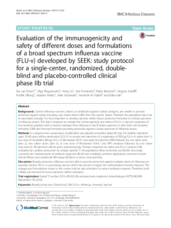 (PDF) Evaluation of the immunogenicity and safety of different doses ...