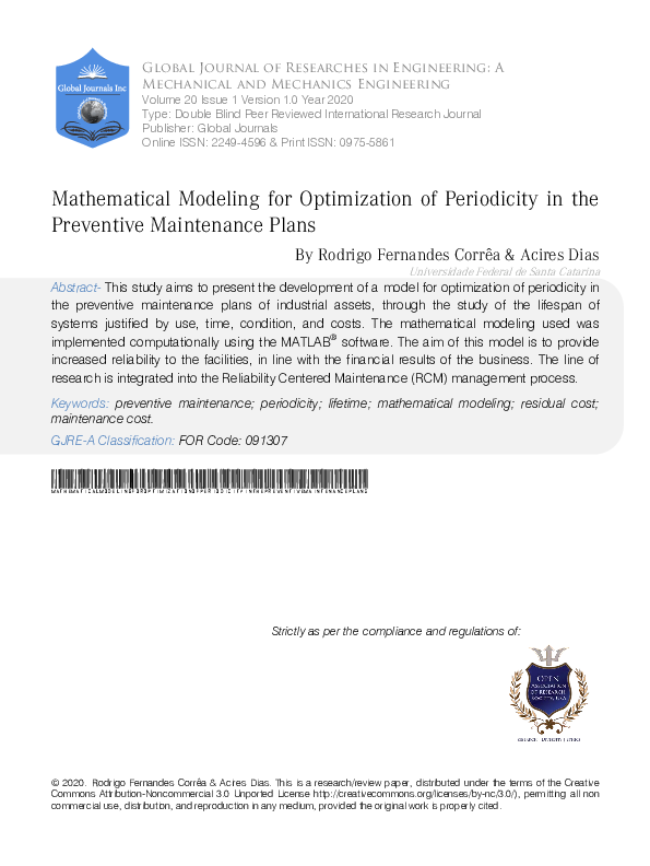 (PDF) Mathematical Modeling for Optimization of Periodicity in the ...
