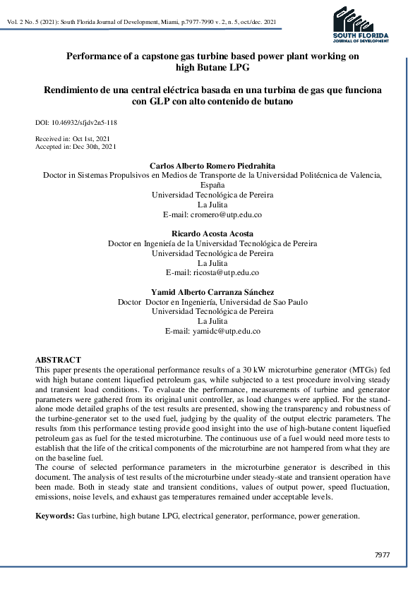 (PDF) Performance of a capstone gas turbine based power plant working ...