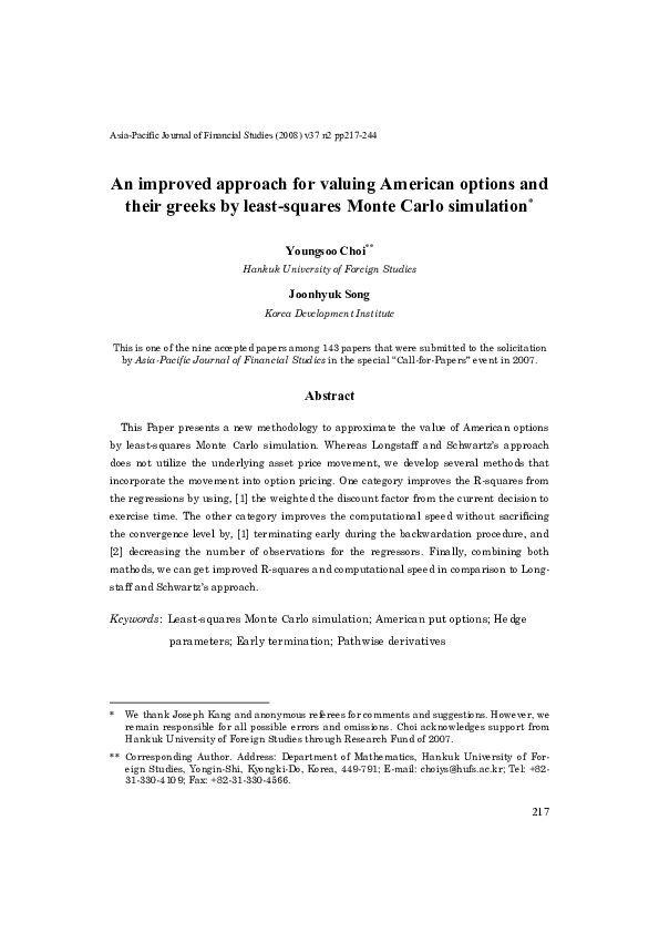 (PDF) An Improved Approach for Valuing American Options and Their ...